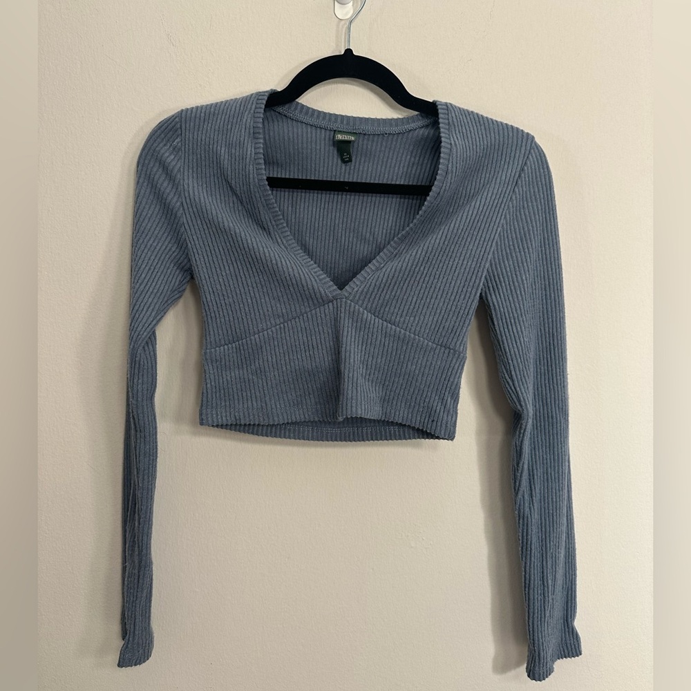 Wild Fable Ribbed Cropped Long Sleeve